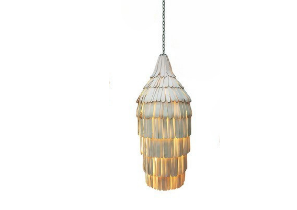 A hanging pendant light