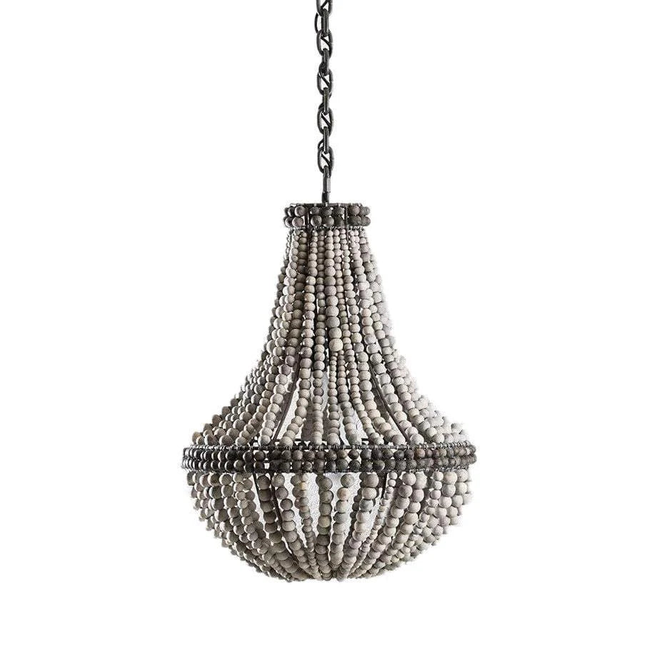 Decorative chandelier with clay beads